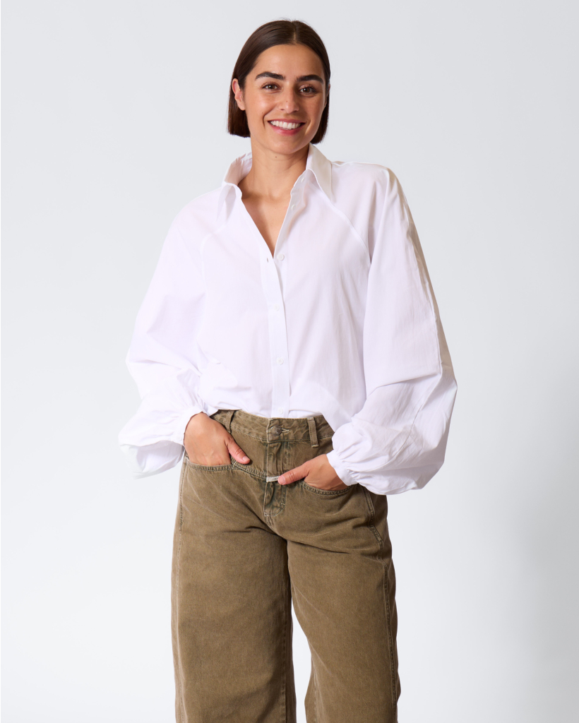 Organic Cotton Shirt Blouse White