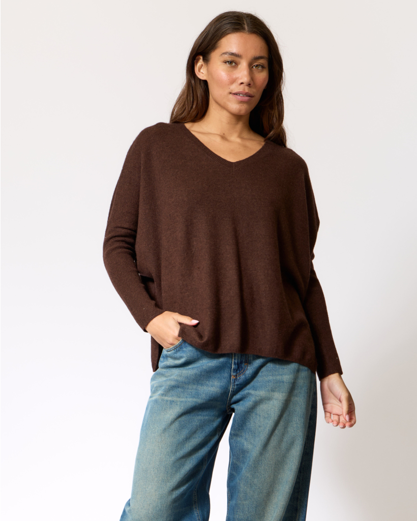 Camille Cashmere Knit Brownie