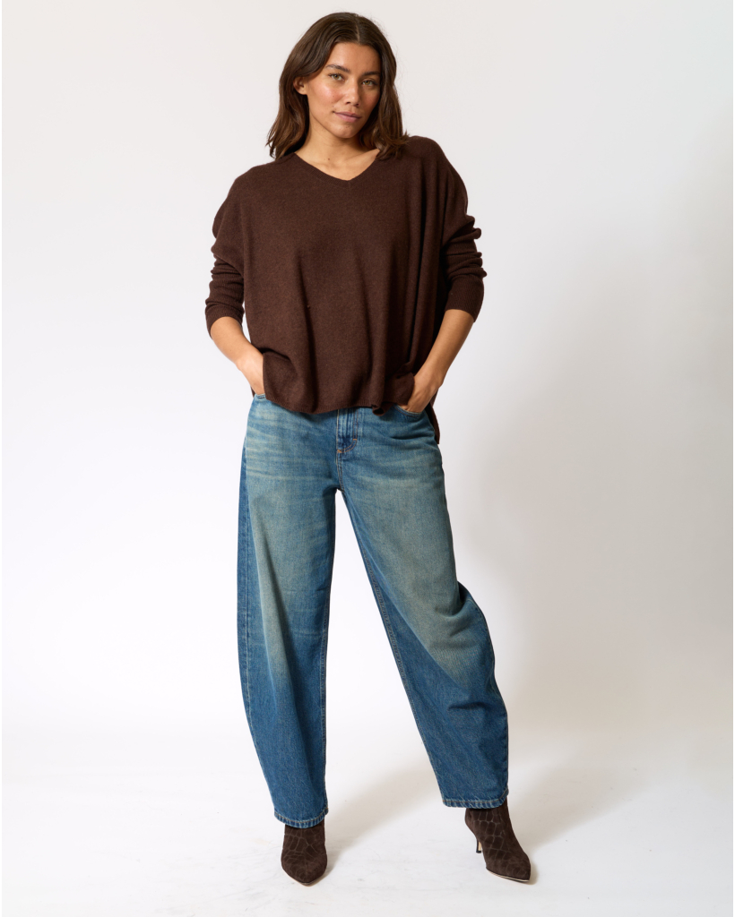 Camille Cashmere Knit Brownie