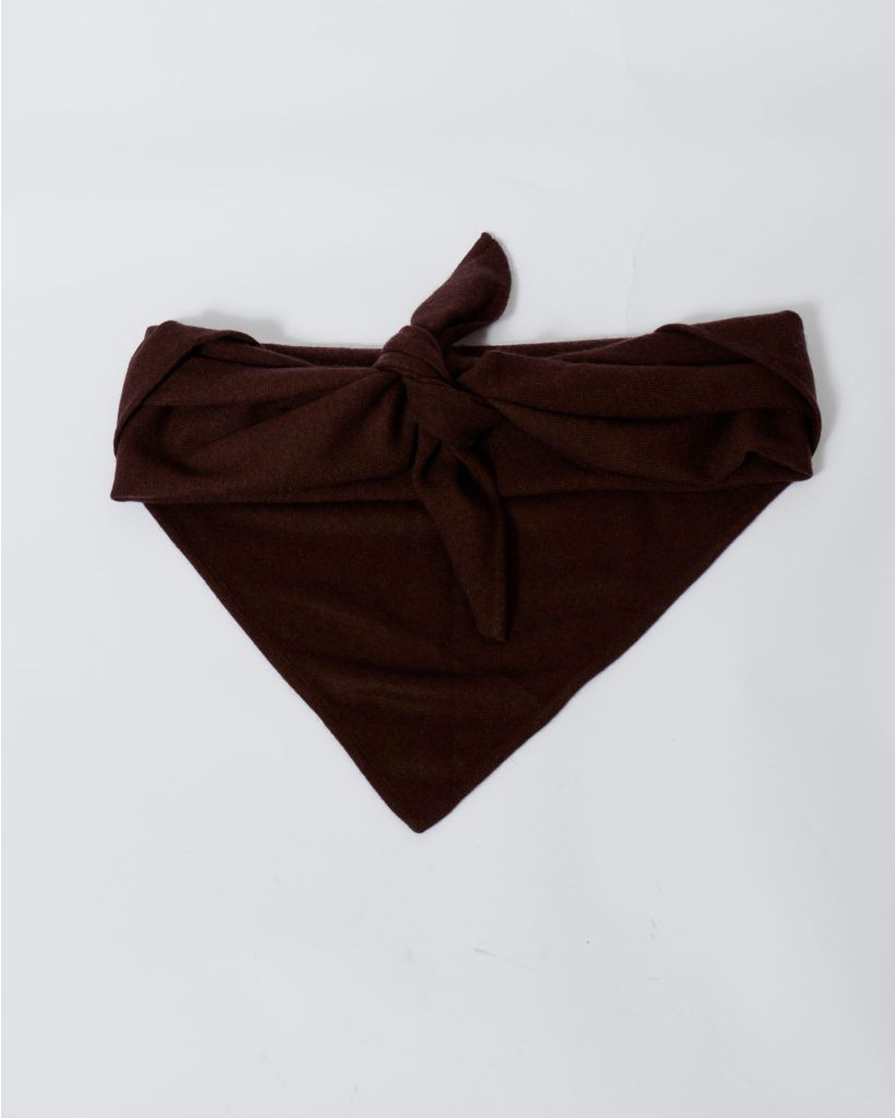Danika Cashmere Bandana Scarf Brownie