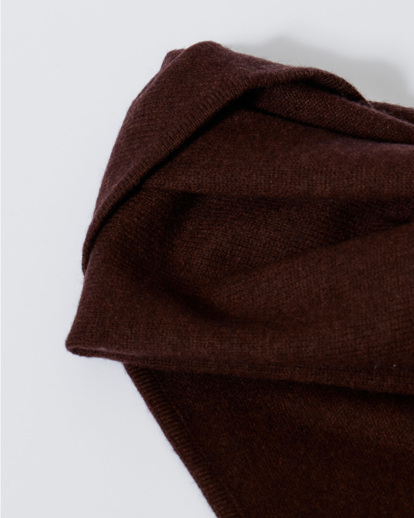 Danika Cashmere Bandana Scarf Brownie