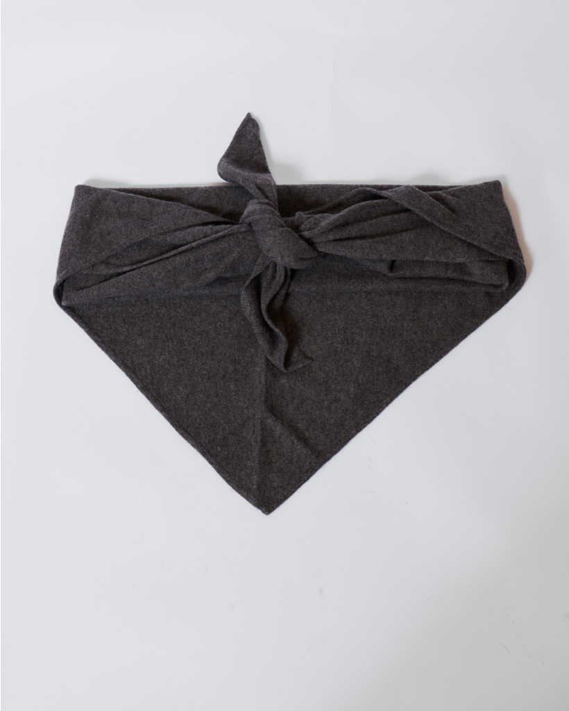 Danika Cashmere Bandana Scarf Grey Melange