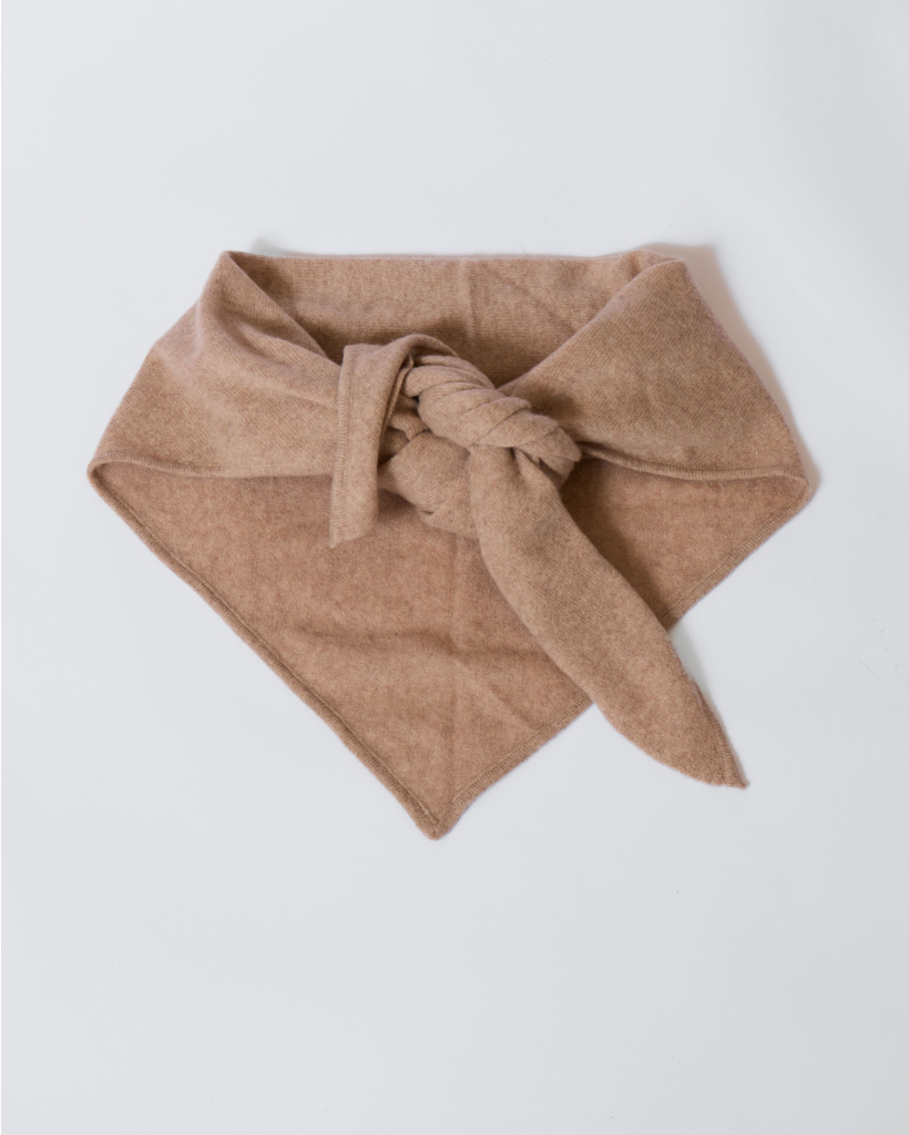 Danika Cashmere Bandana Scarf Chestnut