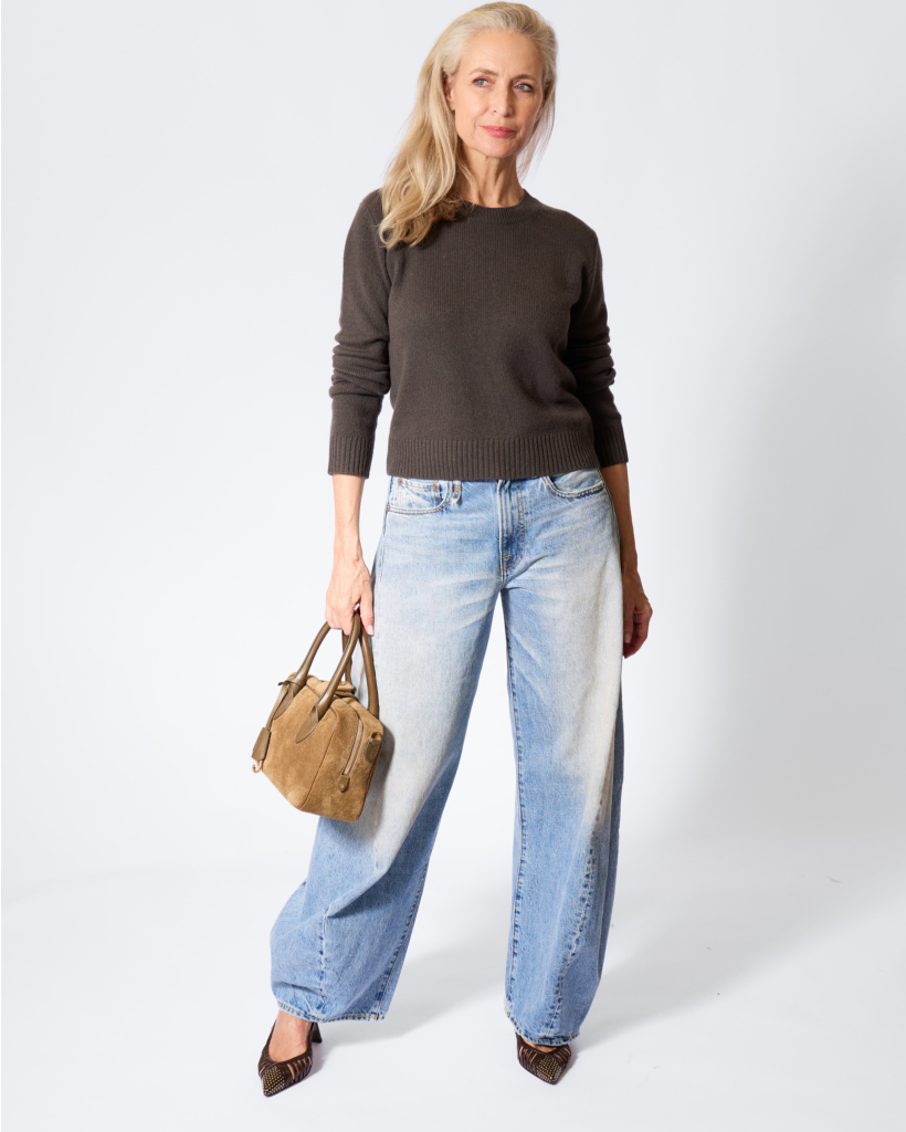 Mable Cashmere Classic Knit in Dark Fern
