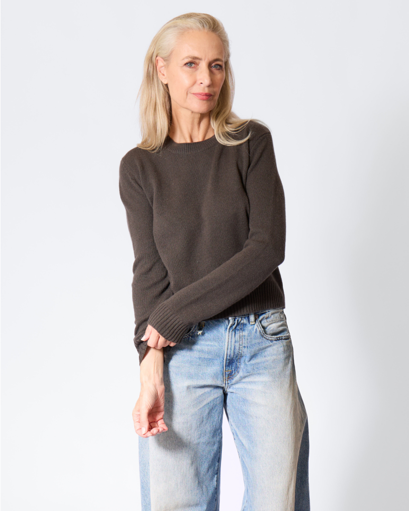 Mable Cashmere Classic Knit in Dark Fern