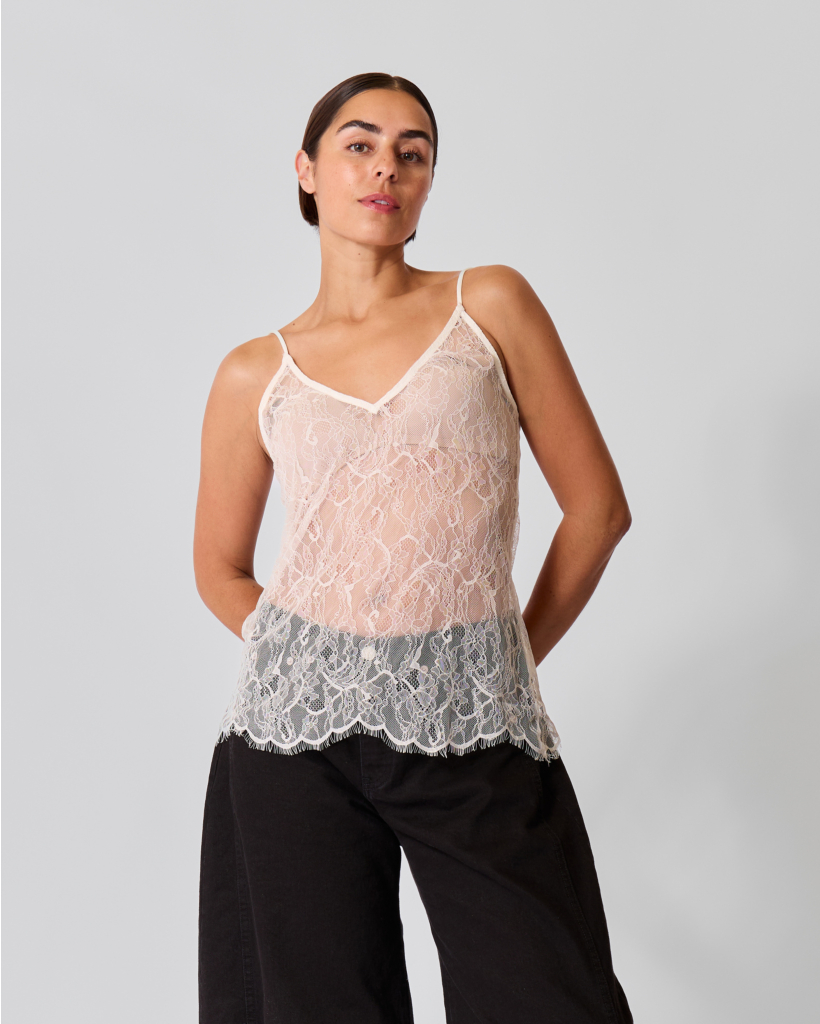 Yves Lace Top White