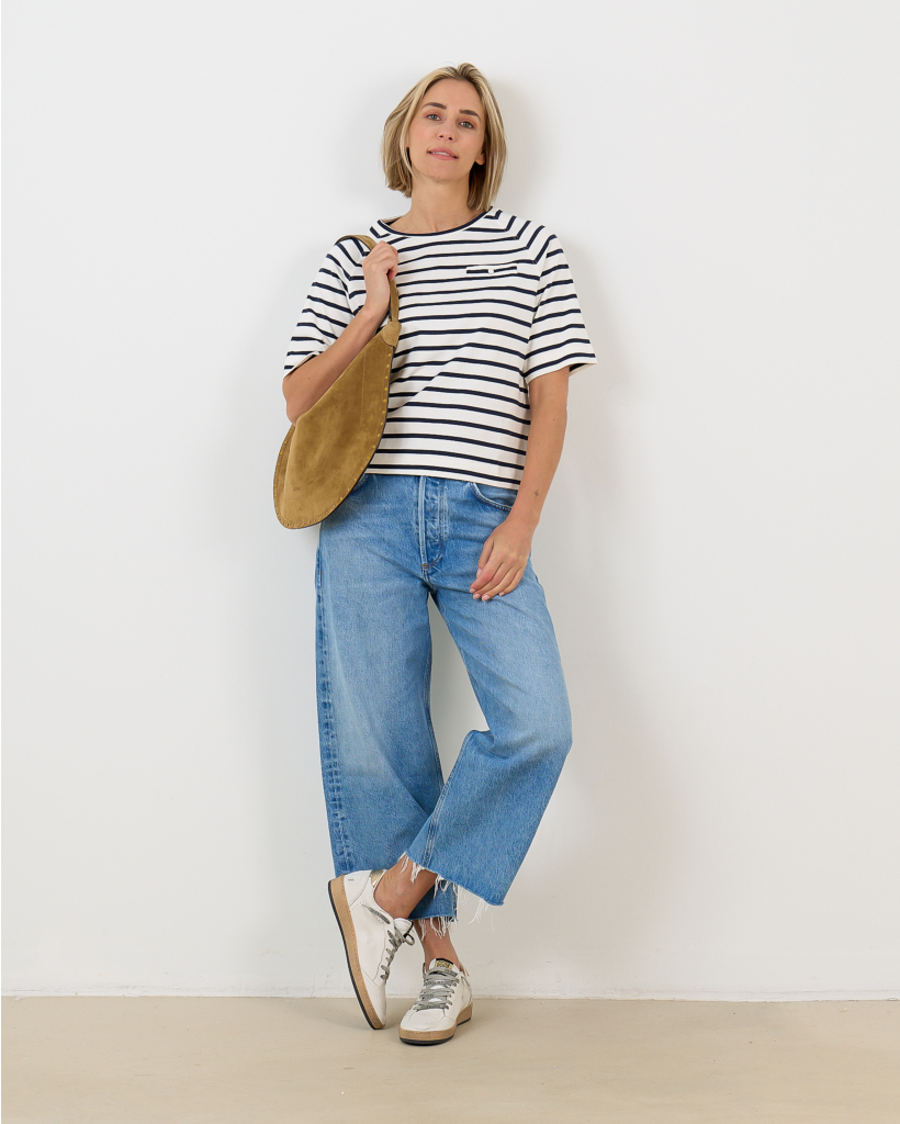 Navy striped T-shirt