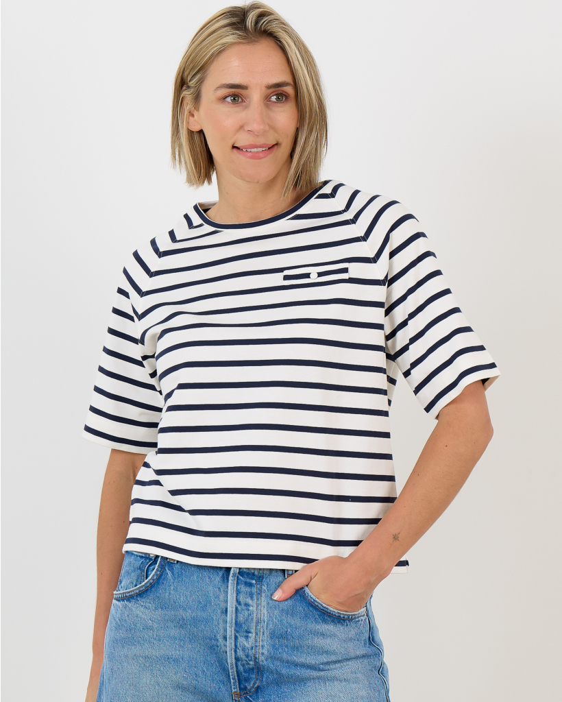 Navy striped T-shirt