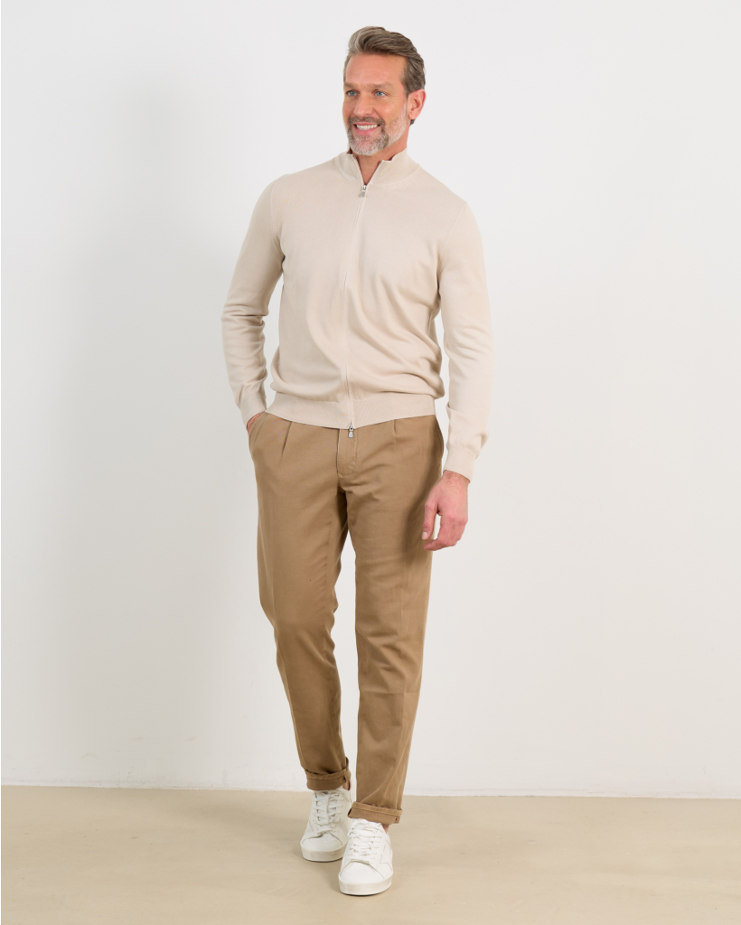 Tapered Fit Tobacco Trousers