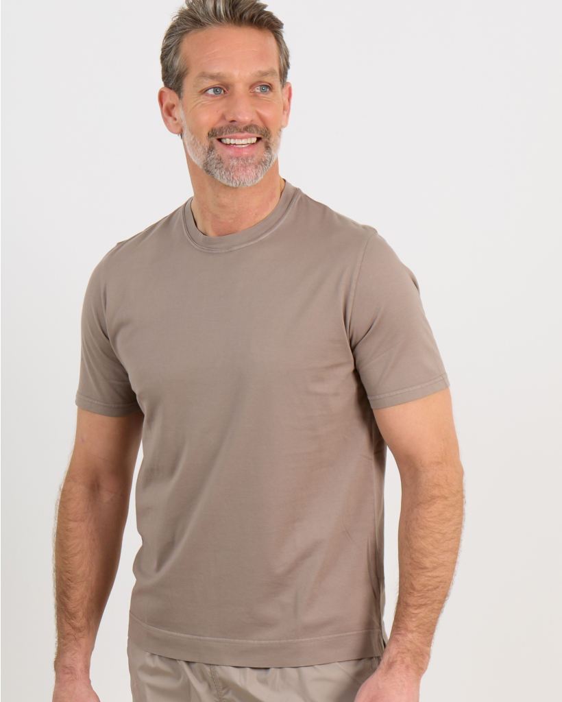 Extreme jersey T-shirt in taupe