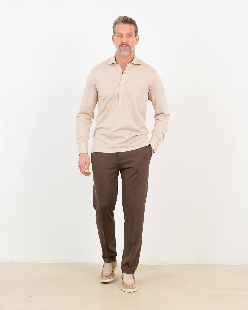 Lucille Pique Ultra Polo Shirt - Beige