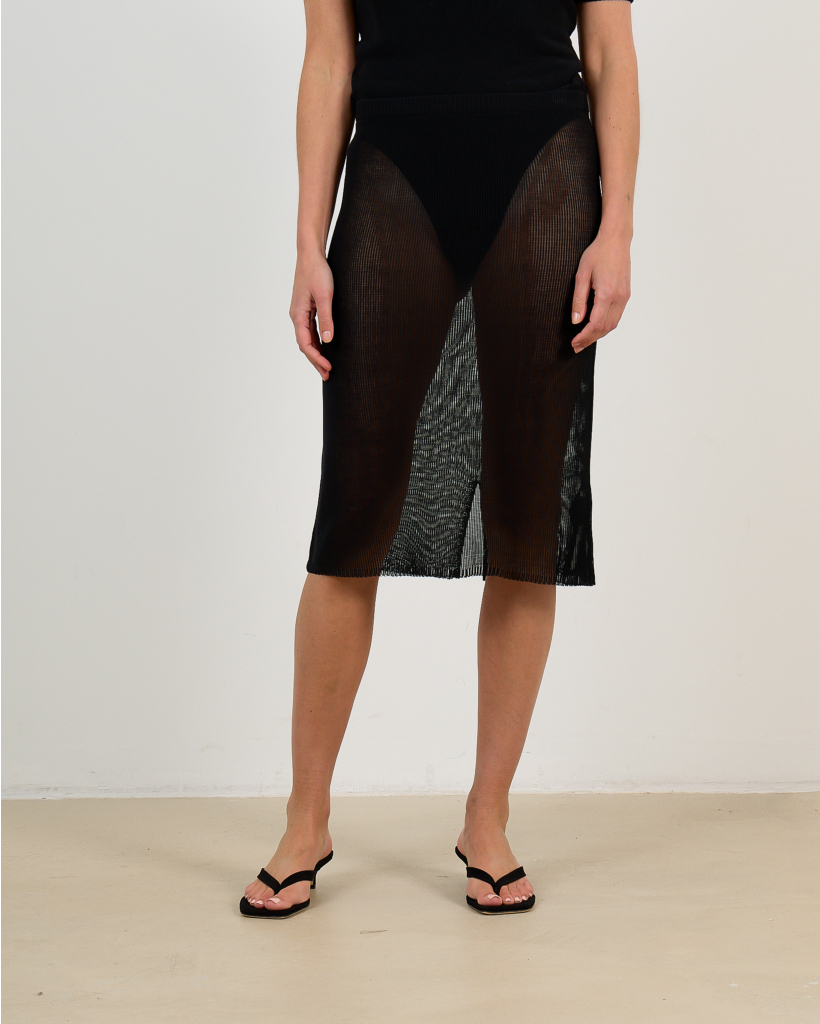Freddy Sheer Knit Skirt Black
