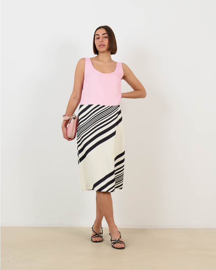 Weighted Scoop Midi Dress Pink Panther