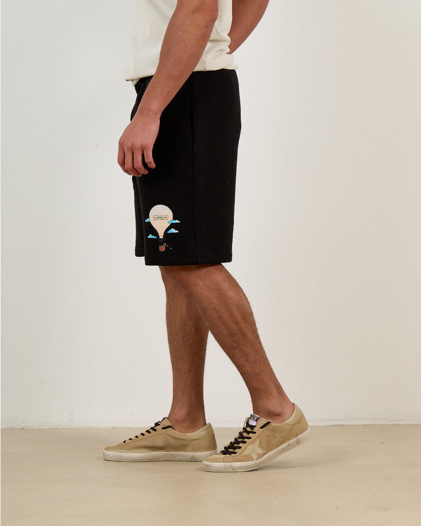 Aéronautique Jogger Sweat Shorts Black