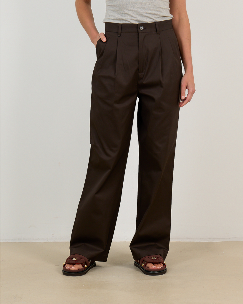 Chocolate chino trousers
