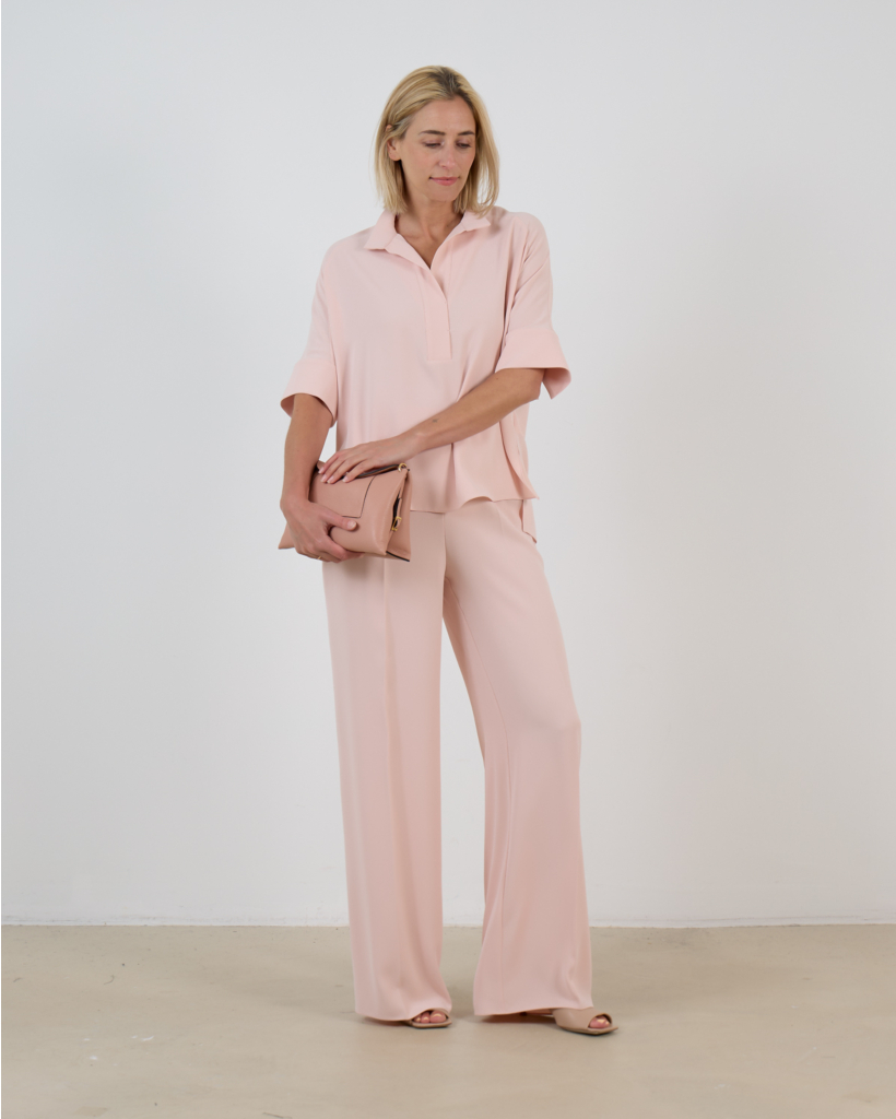 Emma Short Sleeve Blouse Pink