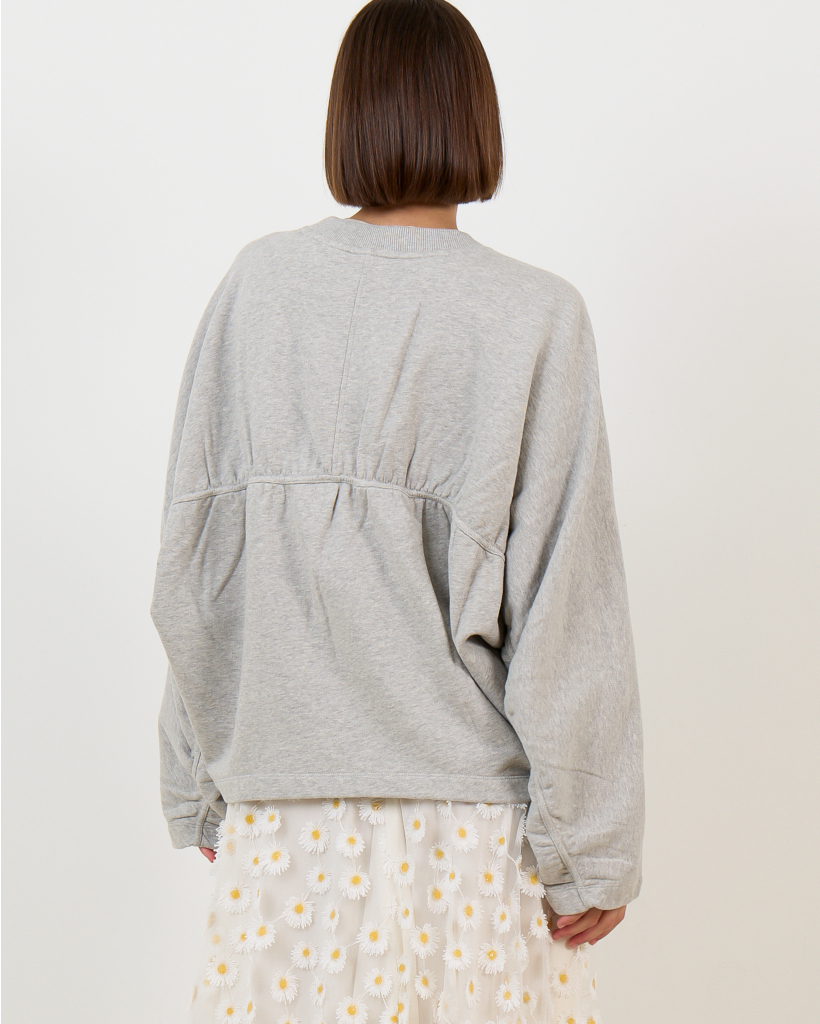 Gathered Sweatshirt Grey