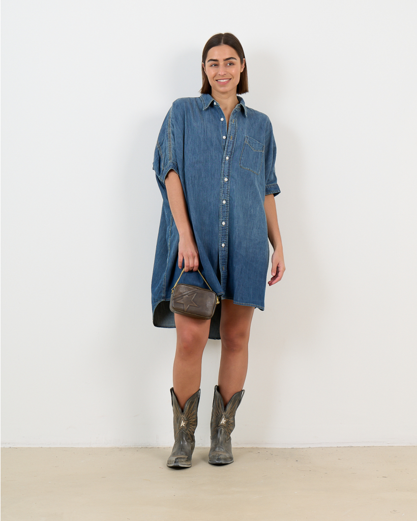 Denim Dress Short Sleeve Seymour Indigo