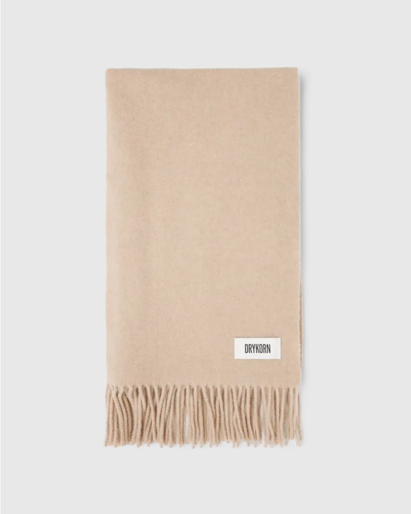 Gauze Wool Scarf Beige