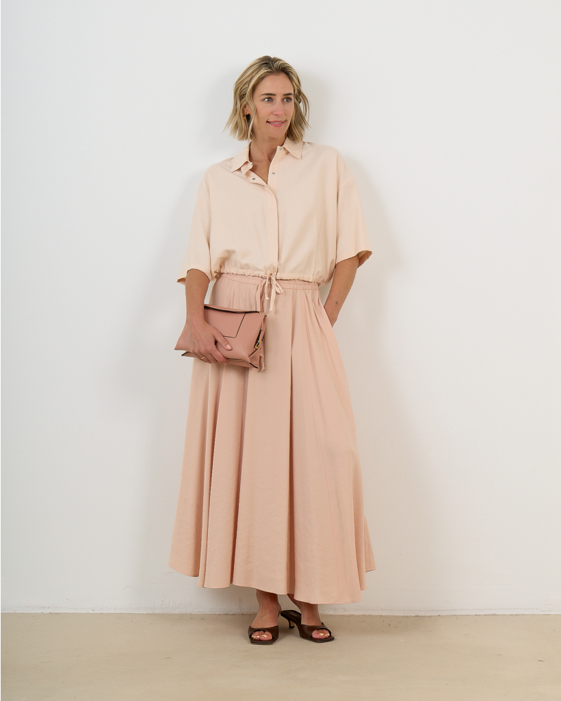 Lainay Drawstring Blouse Blush