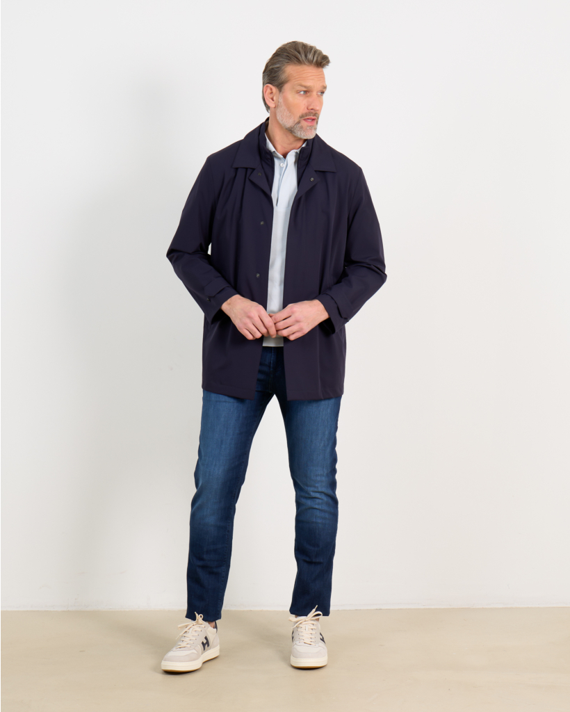 Navy Travel Stretch Jacket