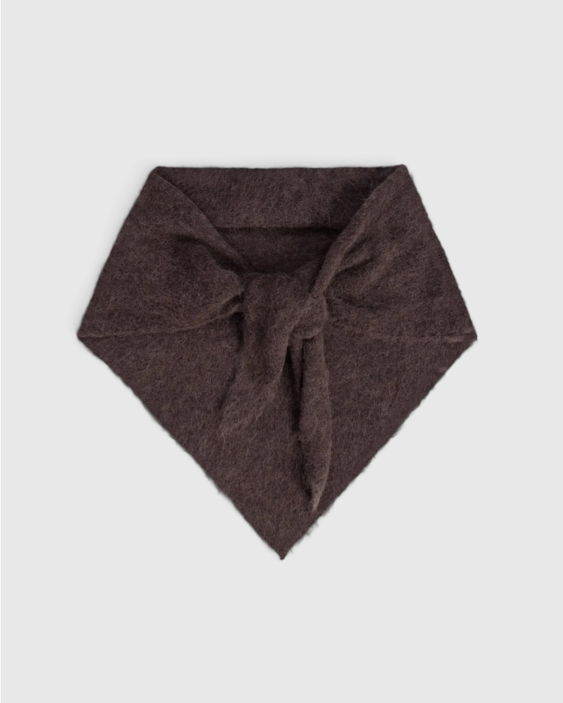 Renoird Triangular Scarf Chocolate Brown