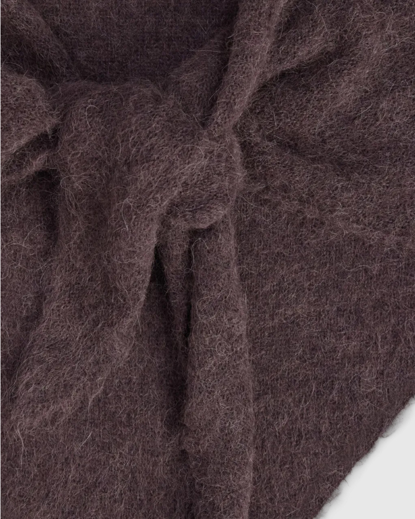 Renoird Triangular Scarf Chocolate Brown