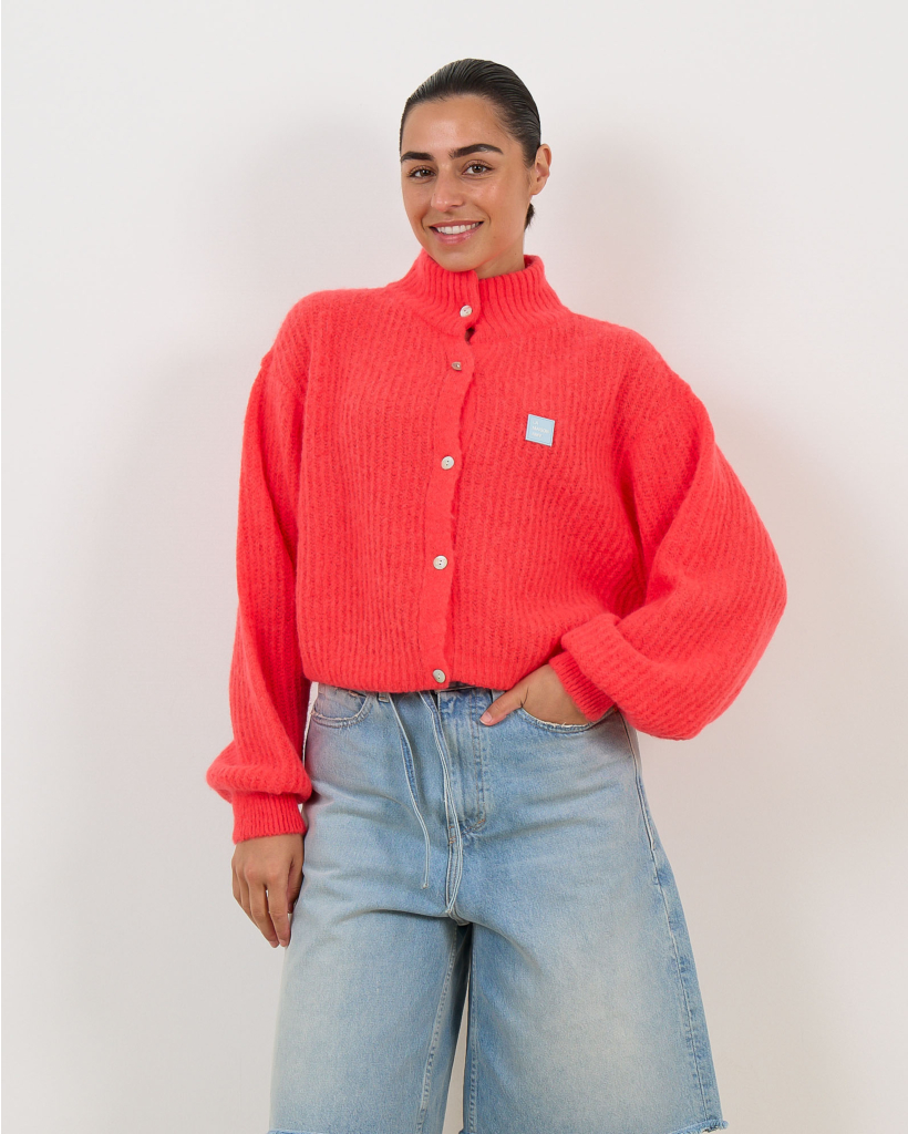 East Vest with High Collar Red