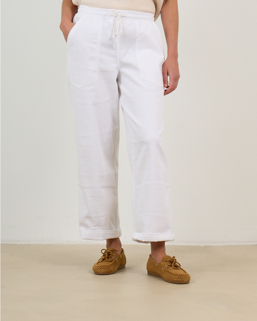 White Relaxed-Fit Jeans