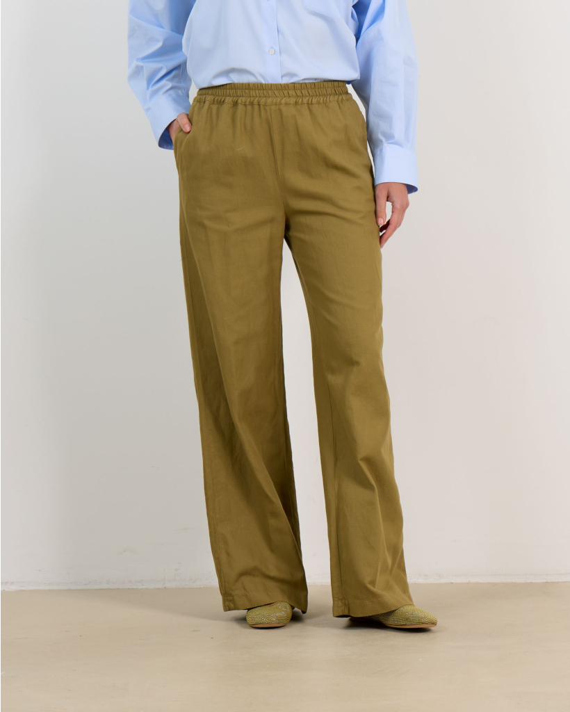 Beige Regular Fit Trousers