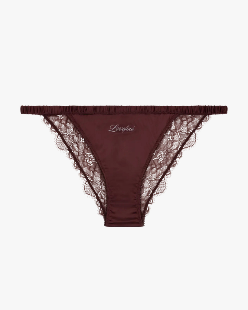 Wild Rose Comfortable Lace Briefs Dark Brown