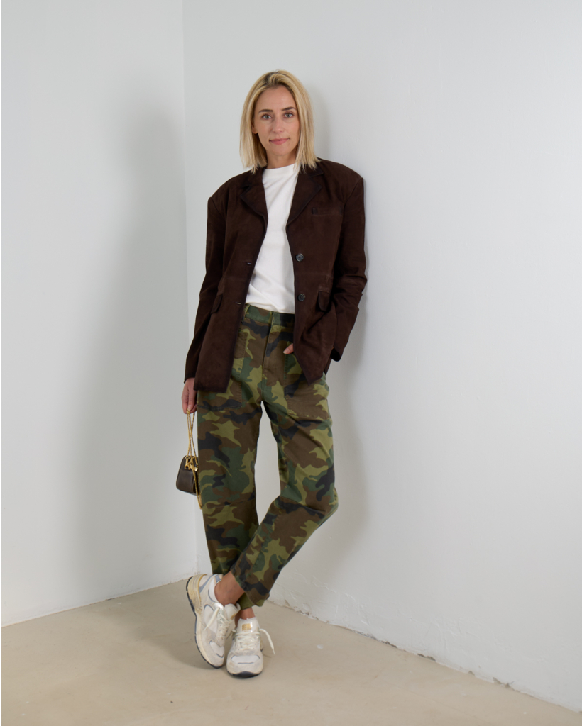 Jill Suede Blazer Donker Bruin