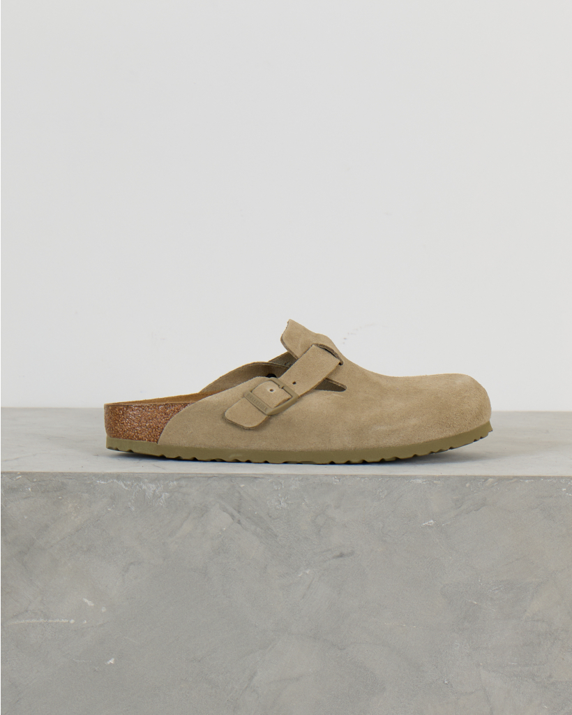 Boston Suede Sandals Faded Khaki