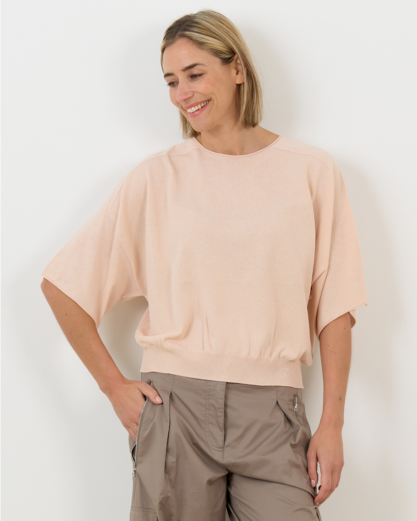 Dilary Pullover Short Sleeve Round Neck Blush