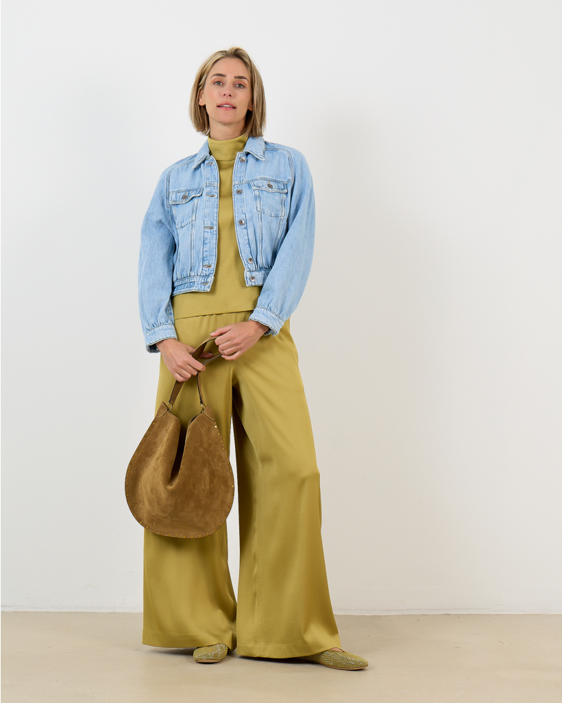 Alaria Satin Blouse Mustard