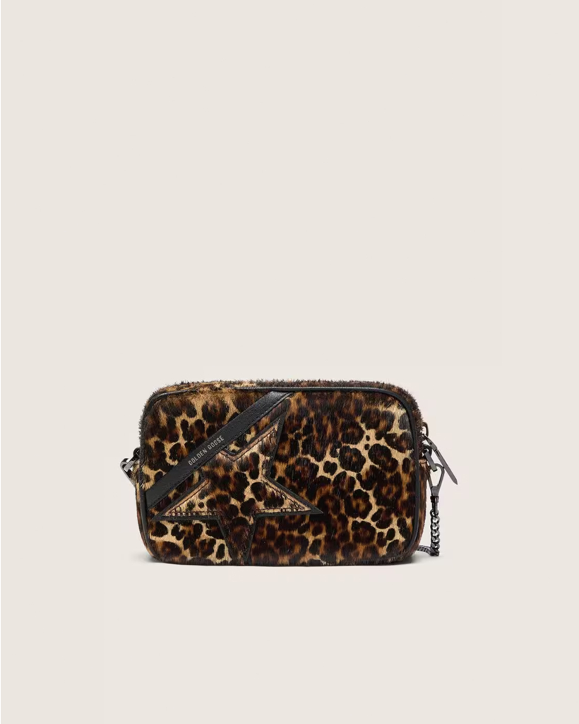 Mini Star Bag in animal-print pony skin with star