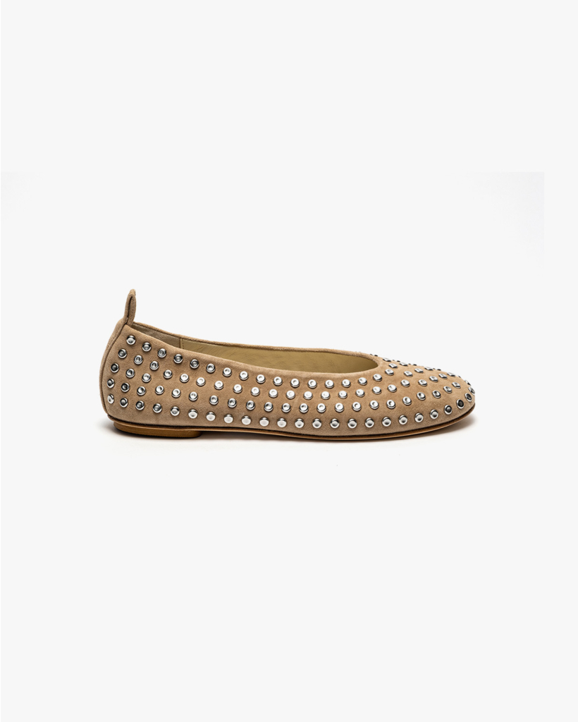 Selena Suede Ballet Flats with Studs