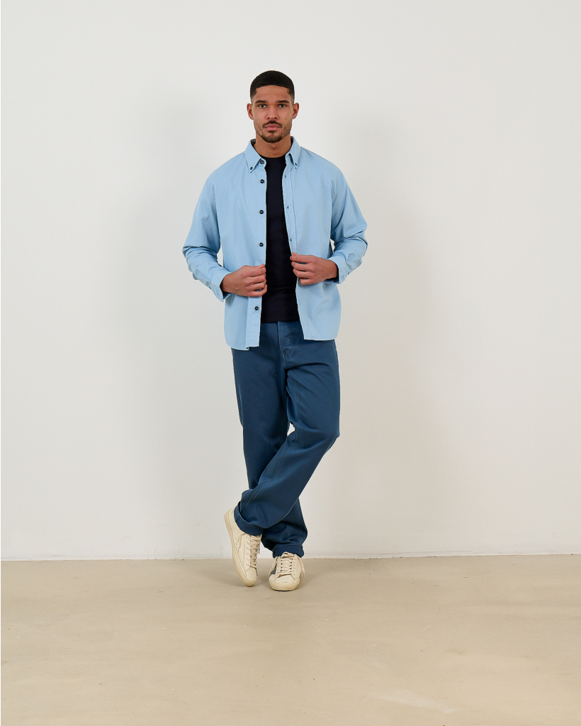 1100004 Camica Long-Sleeve Shirt Dust Blue