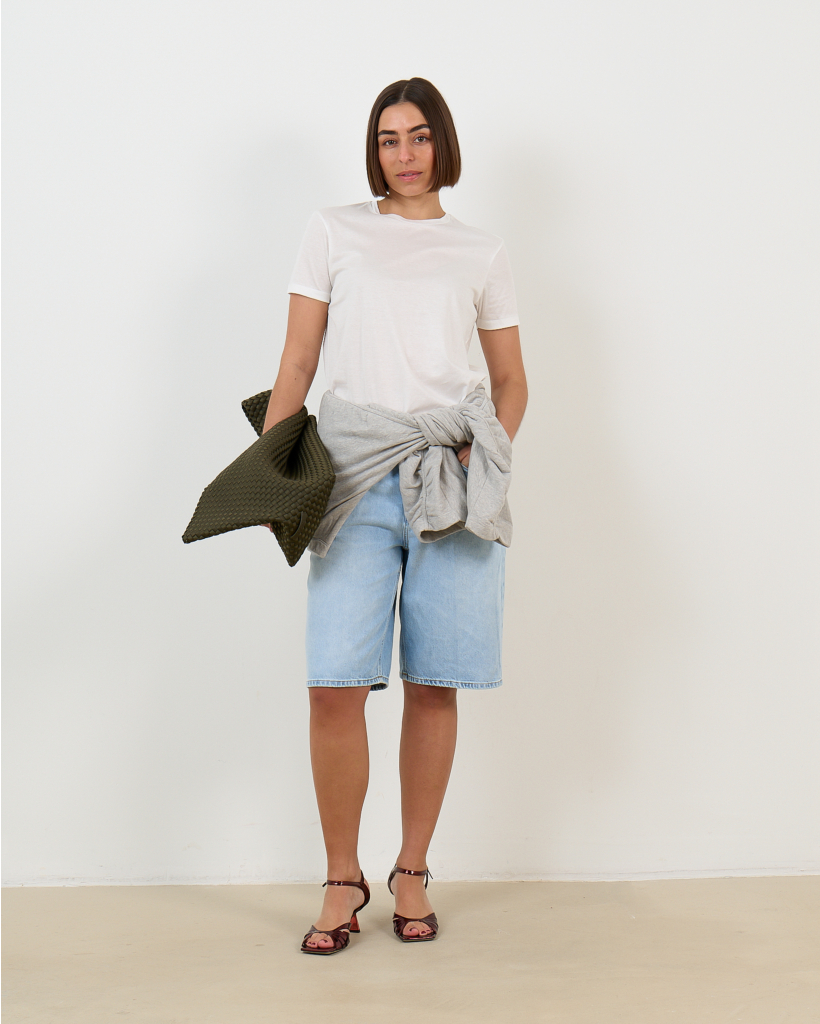 Jenika Bermuda Denim Shorts Light Blue