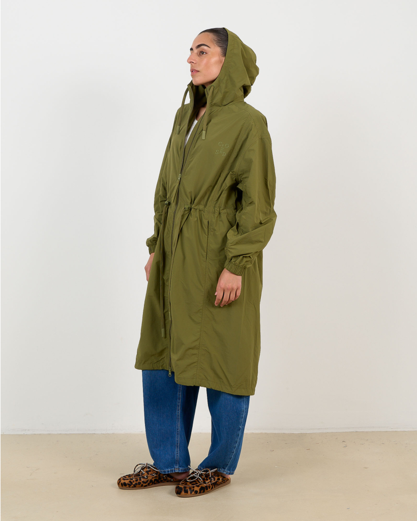 Windbreaker Long Coat Green