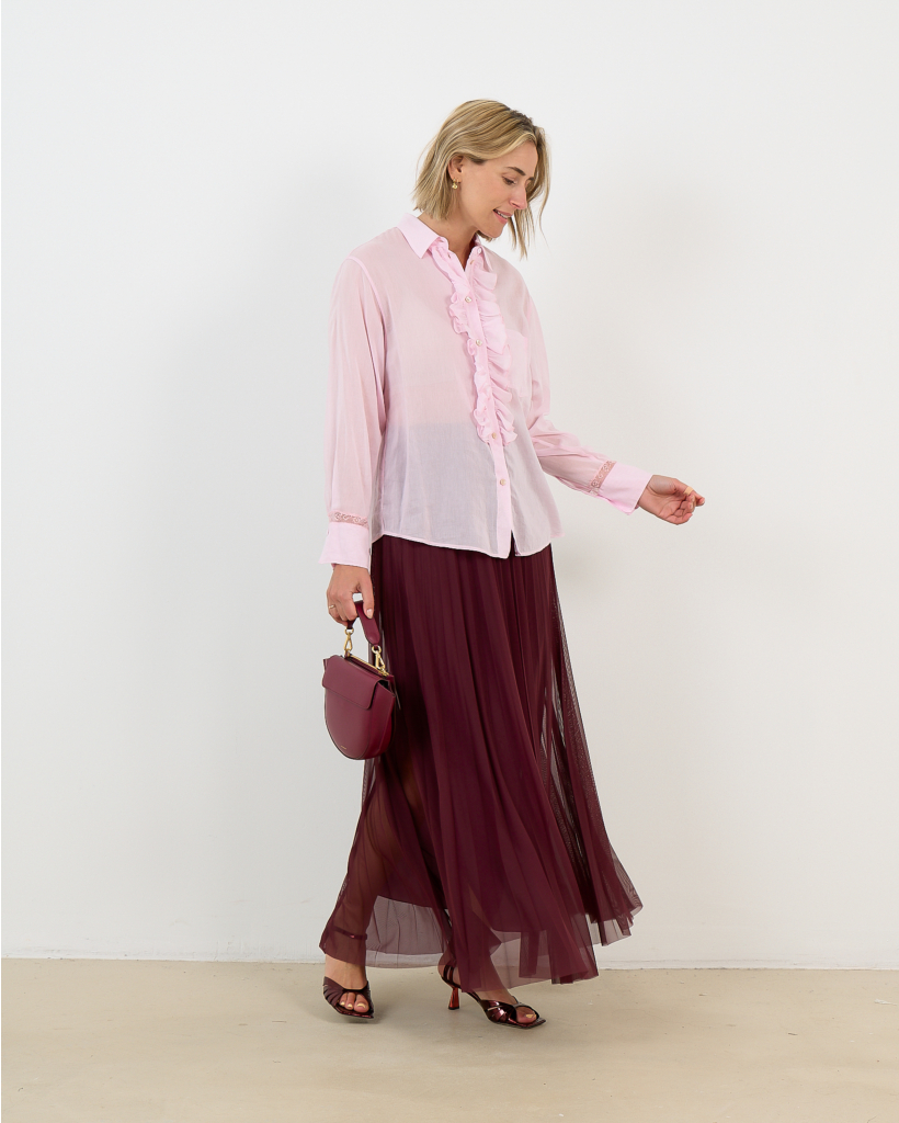 Ruby Midi Skirt Burgundy