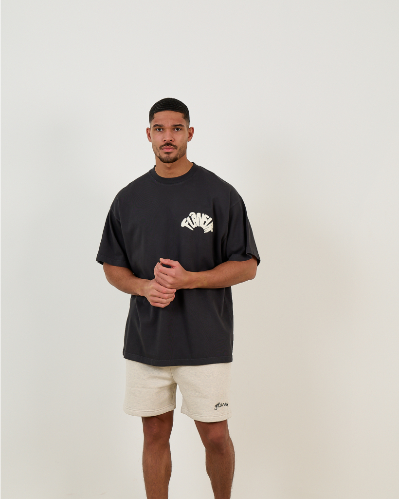 Sounds Good T-Shirt with Graphic Back Design - Washed Black