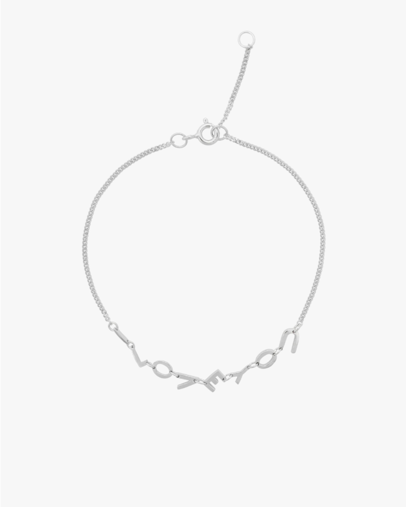 I Love You Bracelet Silver