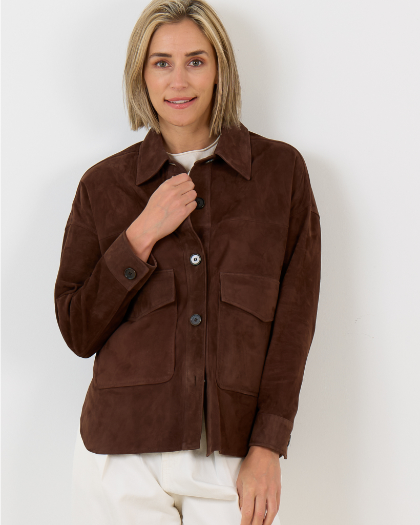 Kaylee Suede Jacket Mud Brown