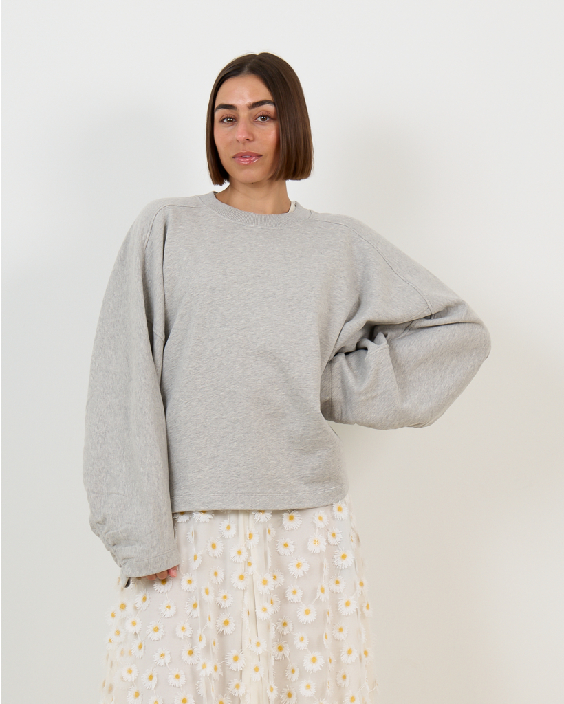 Gathered Sweatshirt Grey