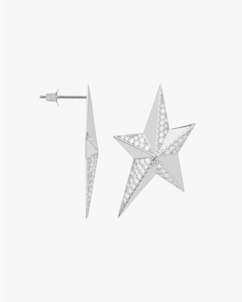 Single Interstellar Stud Silver