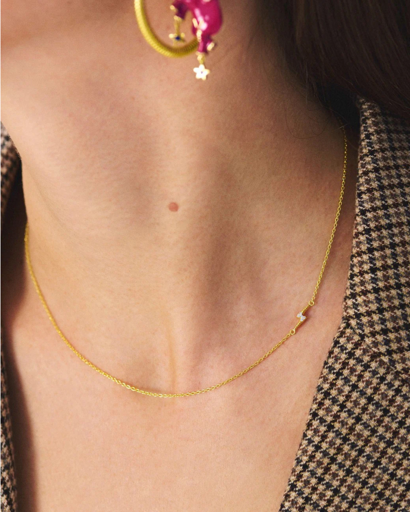 Electric Love Necklace Gold Plated