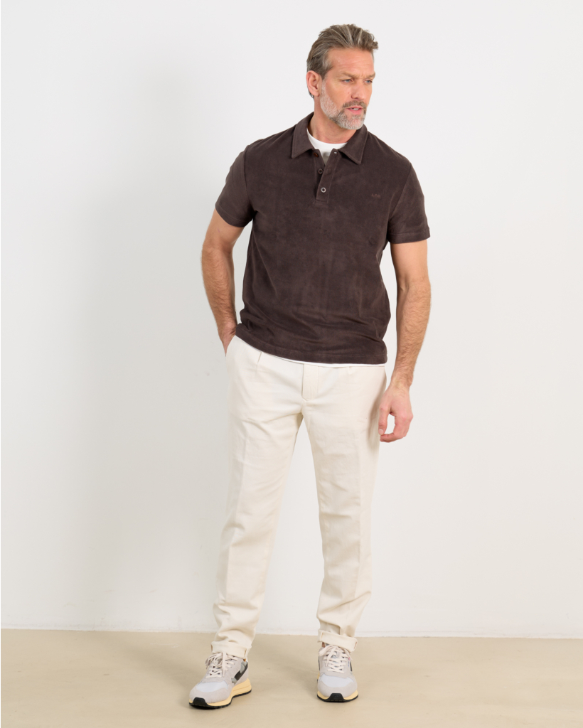 Tapered-Fit Off-White Trousers