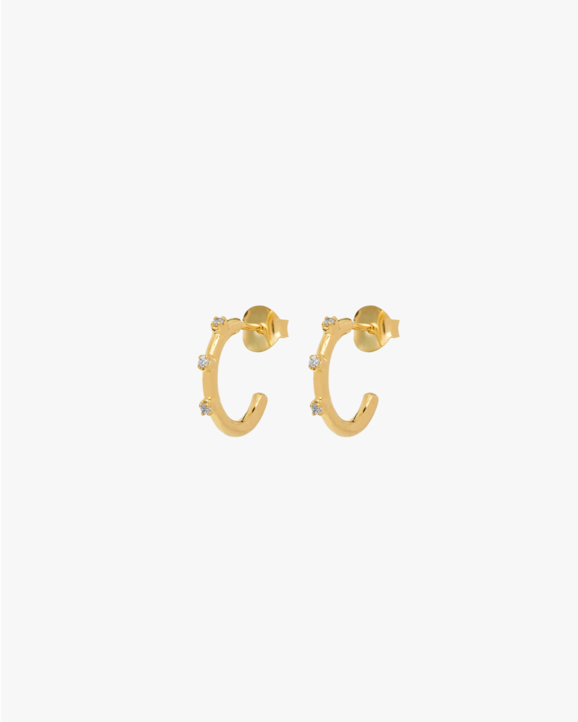 Small Lumière Hoop Earrings Gold Plated