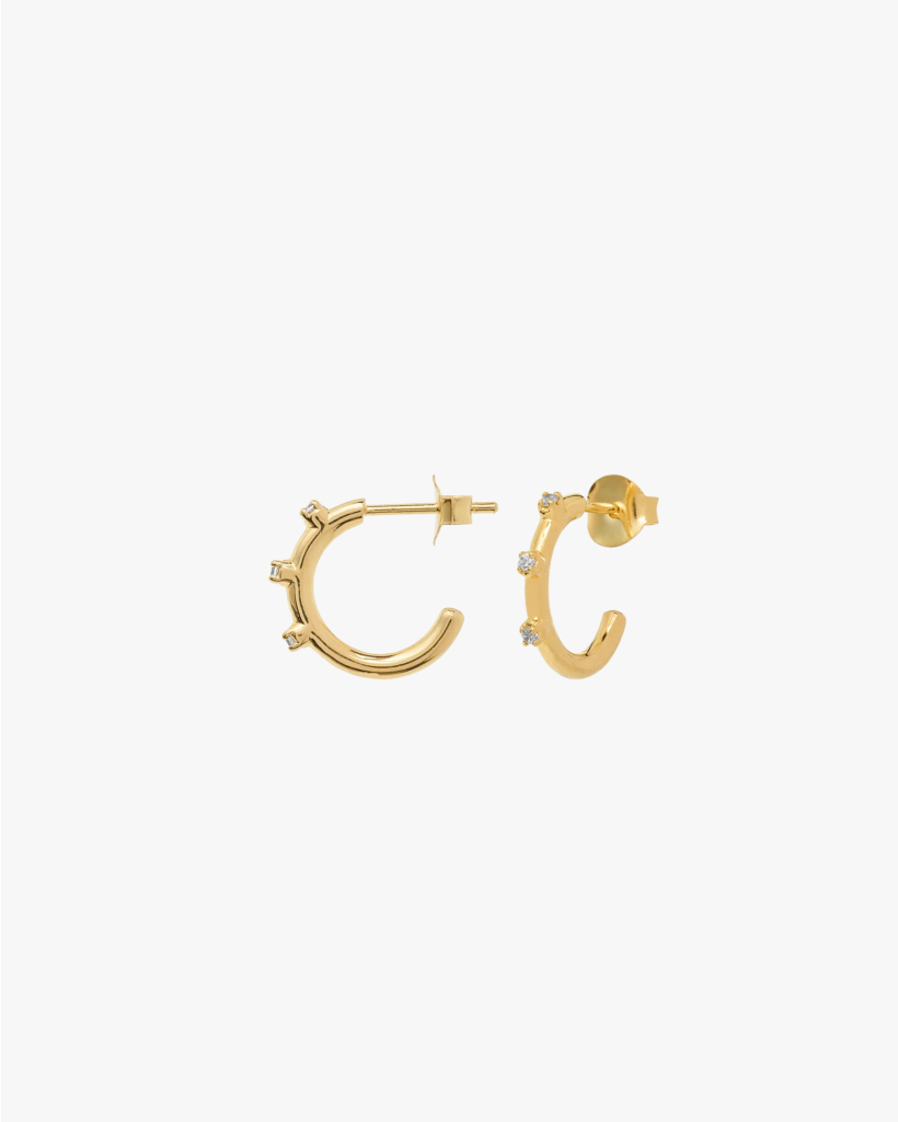 Small Lumière Hoop Earrings Gold Plated
